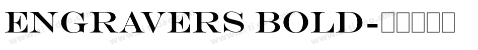Engravers Bold字体转换